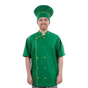 Dólmã Chef Cozinha Profissional Verde Patriota - Dr Chef