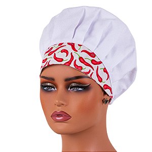 Chapéu Chef Cozinha Tipo Gorro Pimentas Cortadas - Dr Chef