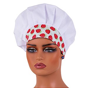 Chapéu Para Chef de Cozinha Tipo Gorro Morangos - Dr Chef