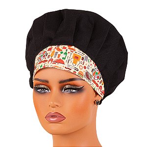 Touca Para Chef Cozinha Tipo Gorro Churrasco - Dr Chef