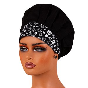 Chapéu Para Chef Cozinha Tipo Gorro Preto Patas - Dr Chef