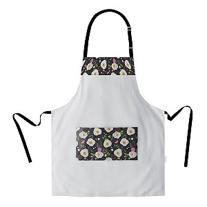 Avental Corpo Inteiro Com Bolso Branco Ovo Sorriso - Dr Chef