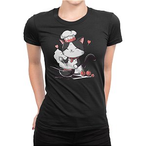 Camiseta Feminina Chef de Cozinha Gatinha Chef - Dr Chef