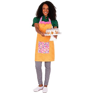 Avental Confeiteira Com Bolso Doces Delícias Glacê - Dr Chef