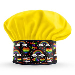 Chapéu Para Chef de Cozinha Colorido Arco Íris - Dr Chef