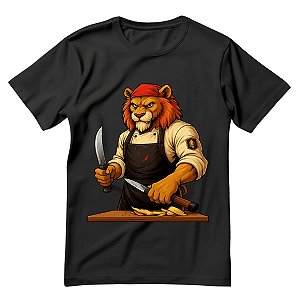 Camiseta Chef De Cozinha Leão Na Cozinha - Dr Chef