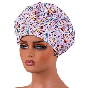 Chapéu Para Profissionais Salão De Beleza Designer Estética Rosa - Dr Chef
