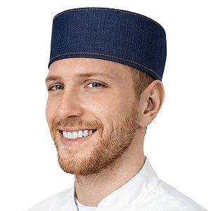 Boina Chef De Cozinha Unissex Profissional Jeans Azul Escuro - Dr Chef