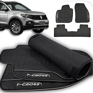 Tapete T-Cross 2019 a 2025 - 3 peças - Linha Premium