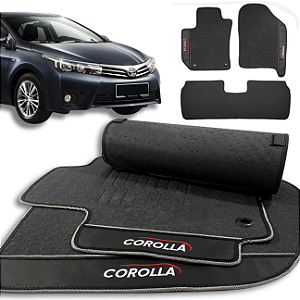 Tapete Corolla 2008 a 2017 - 3 peças - Linha Premium
