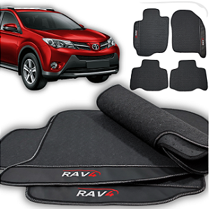 Tapete Rav4 2013 a 2019 - 4 peças - Linha Premium