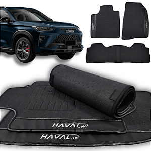 Tapete Haval H6 2023 a 2025 - 3 peças - Linha Premium
