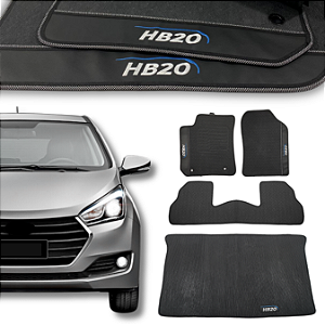 Kit de Tapetes para HB20 2012 a 2019 - Internos + Porta Malas