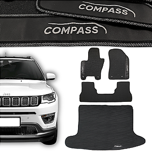 Kit de Tapetes para Compass 2016 a 2025 - Internos + Porta Malas