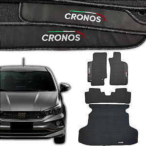 Kit de Tapetes para Cronos 2017 a 2025 - Internos + Porta Malas