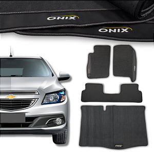 Kit de Tapetes para Onix 2012 a 2017 - Internos + Porta Malas