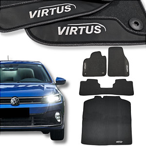 Kit de Tapetes para Virtus 2017 a 2025 - Internos + Porta Malas