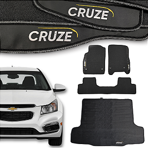 Kit de Tapetes para Cruze Sedan 2011 a 2016 Internos + Porta Malas