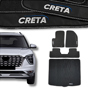 Kit de Tapetes para Creta 2023 - Internos + Porta Malas