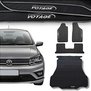 Kit de Tapetes para Voyage 2019 a 2024 - Internos + Porta Malas