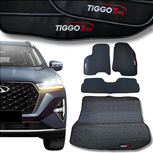 Kit de Tapetes para Tiggo7 Pro 2023 a 2025 - Internos + Porta Malas