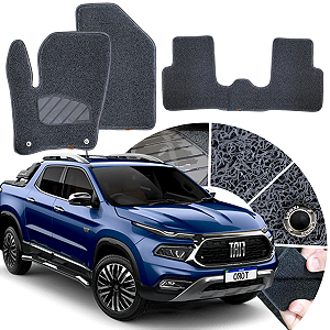 Tapete Capacho Fiat Toro 2016 a 2025 - 3 peças - Linha Premium