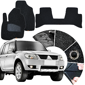 Tapete Automotivo Da Pajero Tr4 2003 a 2015 Capacho Vinílico Preto