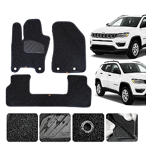 Tapete automotivo para Jeep Compass 2016 a 2025 Original Lanzi Preto