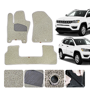 Tapete automotivo para Jeep Compass 2016 a 2025 Original Lanzi Bege