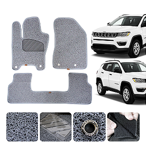Tapete automotivo para Jeep Compass 2016 a 2025 Original Lanzi Cinza