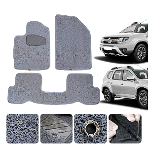 Tapete automotivo para Duster 2016 A 2026 Original Lanzi Cinza