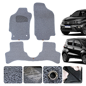 Tapete automotivo para Fiat Mobi 2017 A 2026 Original Lanzi Cinza