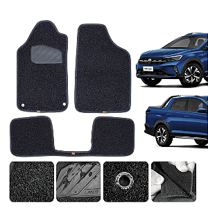 Tapete automotivo para Saveiro CD 2013 A 2026 Original Lanzi Preto