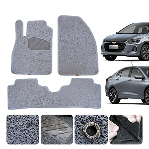 Tapete automotivo para Onix Plus 2024 a 2026 Original Lanzi Cinza