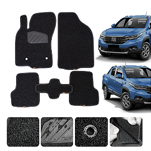 Tapete automotivo para Strada CD 2020 a 2026 Original Lanzi Preto