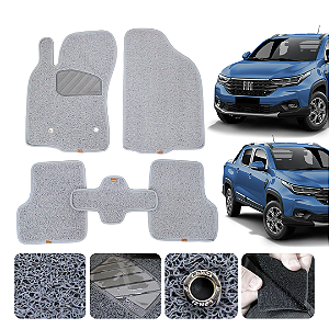 Tapete automotivo para Strada CD 2020 a 2026 Original Lanzi Cinza