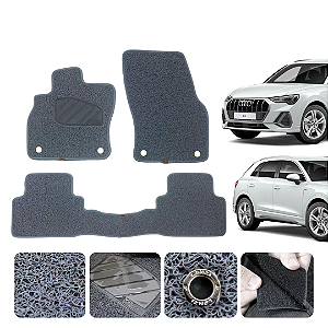 Tapete Automotivo Para Audi A4 2019 a 2025 Original Lanzi Cinza