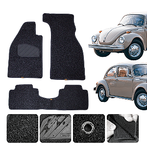 Tapete automotivo Para chevrolet Fusca 95 capacho Preto
