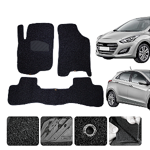 tapete automotivo Para Hyundai I30 capacho Preto