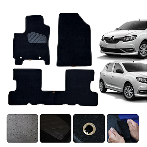 Tapete Automotivo para Sandero 2008 a 2024 Original Lanzi