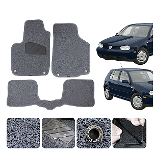 Tapete automotivo Para Volkswagen Golf 2002 a 2011 capacho Cinza