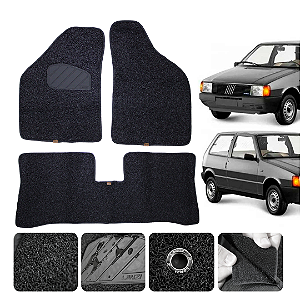 Tapete automotivo Para fiat uno 1985 a 2013 capacho Preto