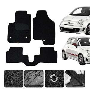Tapete automotivo Para fiat 500 2007 a 2019 capacho Preto