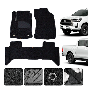 Tapete automotivo Para Toyota Hilux 2019 a 2025 capacho Preto