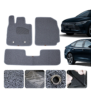 Tapete automotivo Para Byd King 2024 a 2026 capacho Cinza