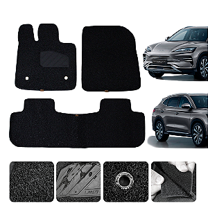Tapete automotivo Para Byd Song Plus 2022 a 2025 capacho Preto