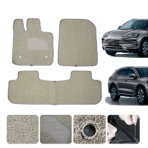 Tapete automotivo Para Byd Song Plus 2022 a 2025 capacho Bege