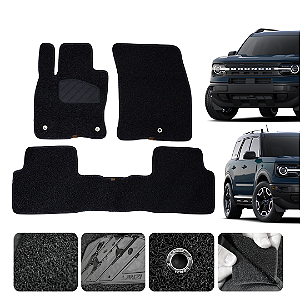 Tapete automotivo Para Ford Bronco sport 2021 a 2025 capacho Preto