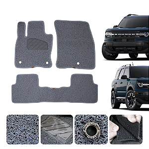 Tapete automotivo Para Ford Bronco sport 2021 a 2026 capacho CInza