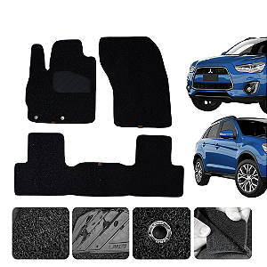 Tapete automotivo Mitsubishi Asx 2010 a 2021 capacho Preto